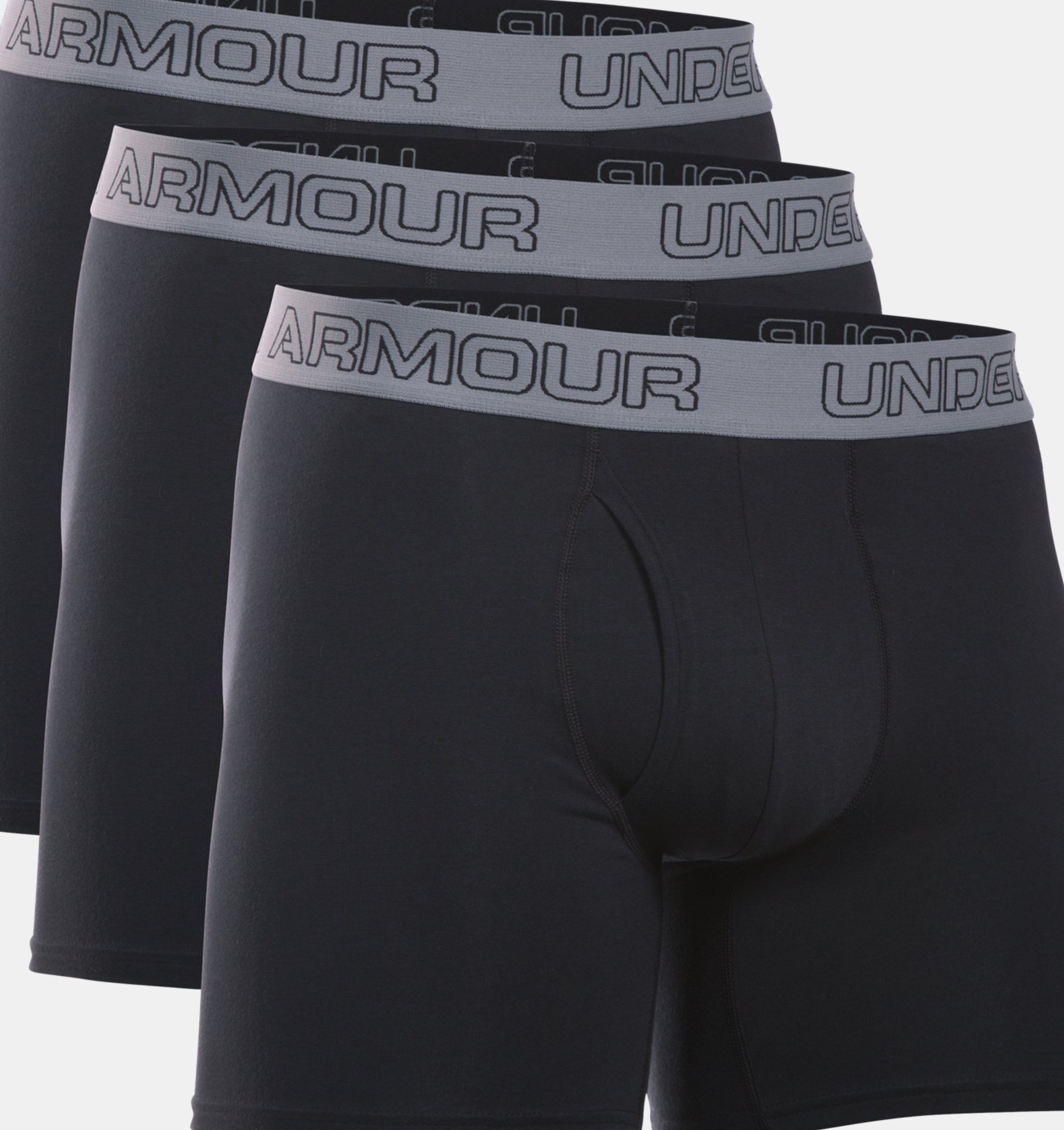 3 Pack Under Armour 1277279 Men's Boxer Brief Charged Cotton Stretch Boxerjock 
